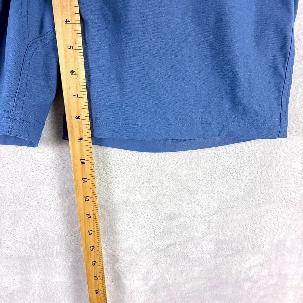 Stio Chino Shorts Mens 34 Blue Coburn Nylon Performance Stretch Preppy Outdoors